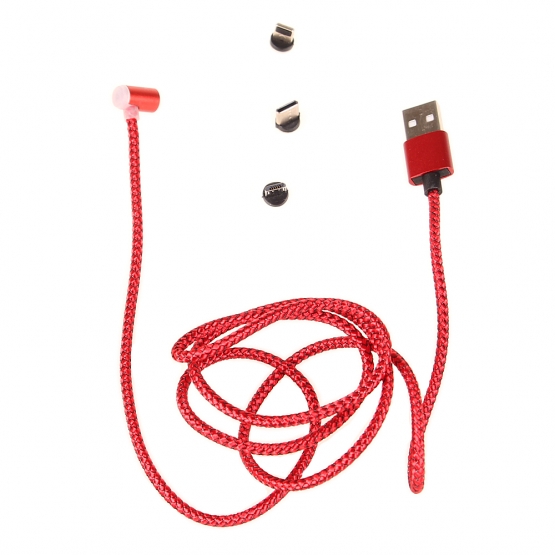 Magnetický USB kábel ZR009 červený