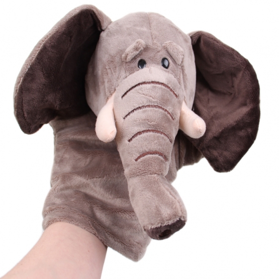 Plyšový maňuška na ruku slon
