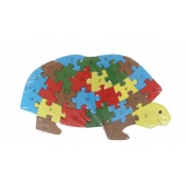 Vzdělávací drevené puzzle korytnačka