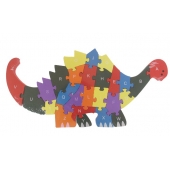 Vzdělávací drevené puzzle dinosaurus var.2