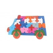 Vzdělávací drevené puzzle dodávka