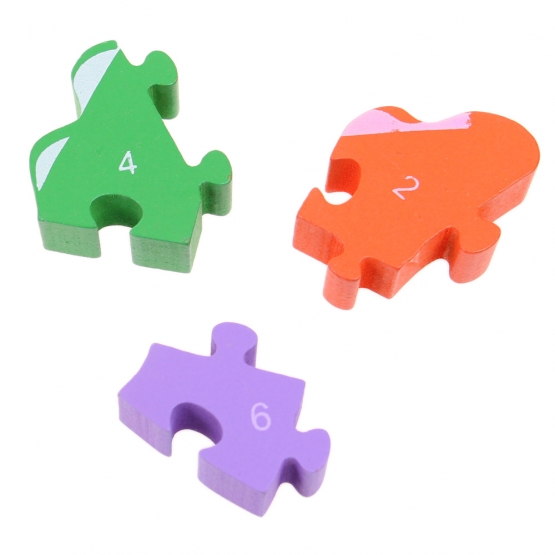 Vzdělávací drevené puzzle koník