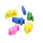 Vzdělávací drevené puzzle vlak var.1